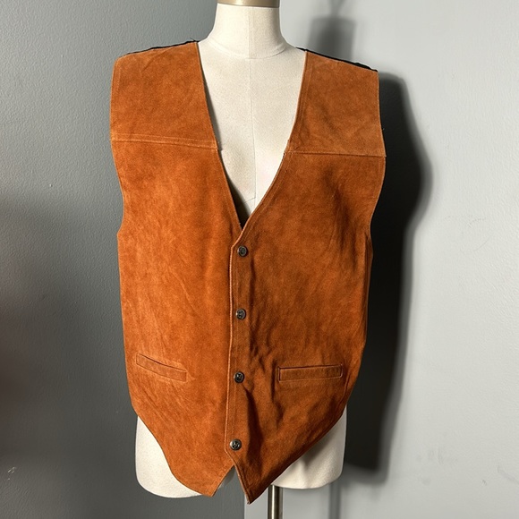 Paragraff Vintage Men’s Suede Leather Vest size XL- NWT - Picture 2 of 8